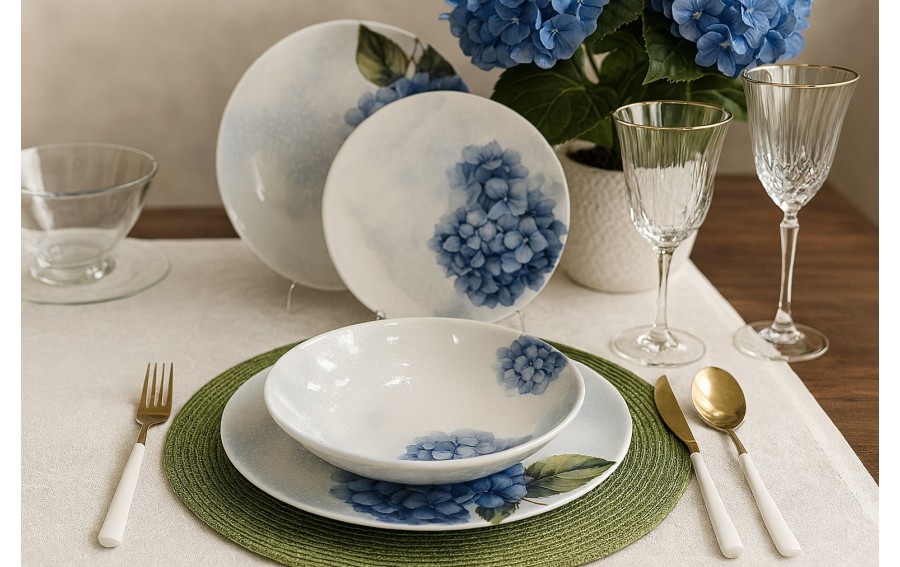 Talerz głęboki 21,5 cm Hortensja BLue 643KJ/9202