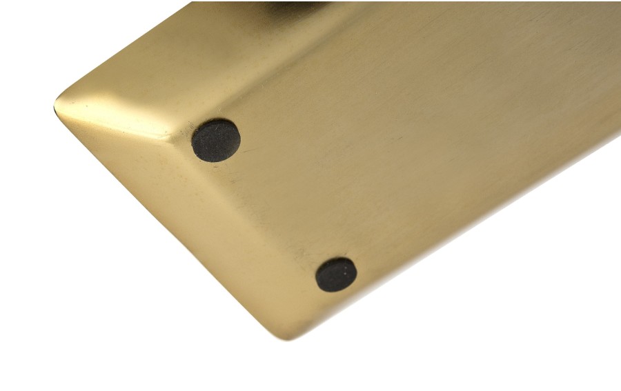 Taca metalowa ozdobna 38x16x2 cm złota
