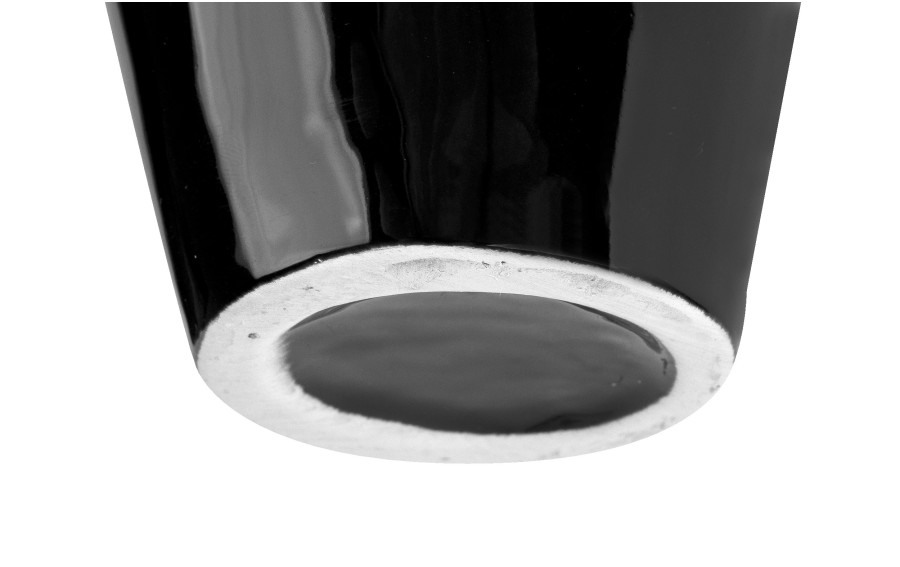 Wazon ceramiczny 26 cm wycięty czarny