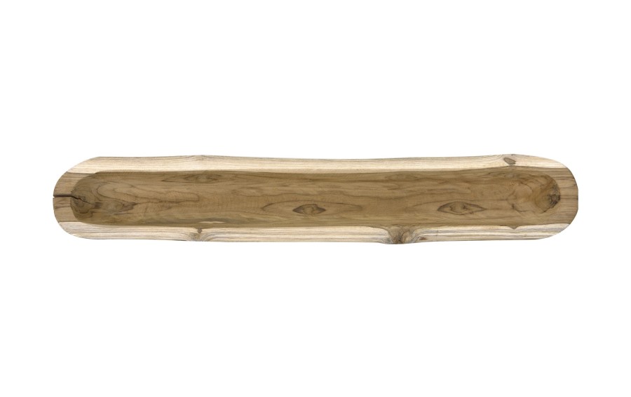 Podłużny półmisek z drewna tekowego 70x12x7 cm Mondex