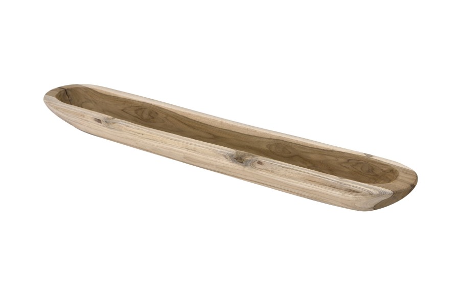 Podłużny półmisek z drewna tekowego 70x12x7 cm Mondex