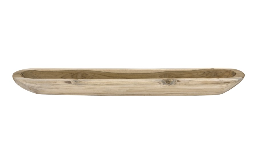 Podłużny półmisek z drewna tekowego 70x12x7 cm Mondex