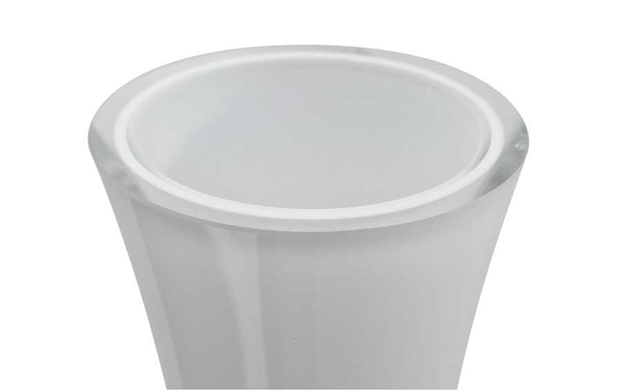 Wazon szklany 40 cm Rura biały