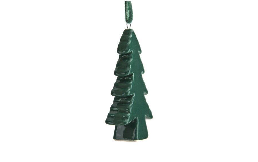 Zawieszka ceramiczna choinka zielona 87108
