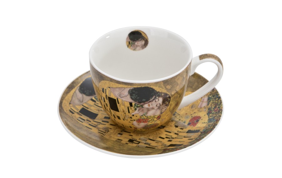Filiżanka porcelanowa 250 ml + spodek The Kiss Classic