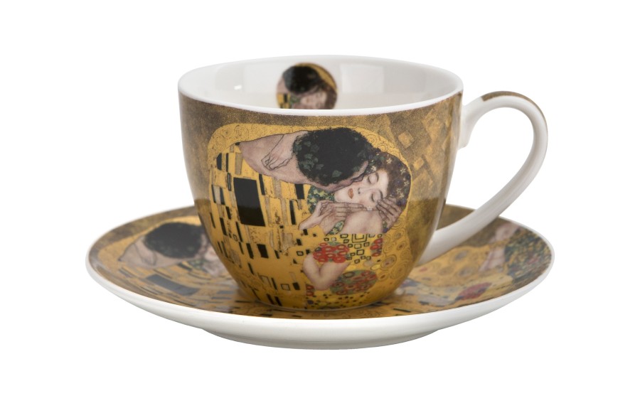 Filiżanka porcelanowa 250 ml + spodek The Kiss Classic