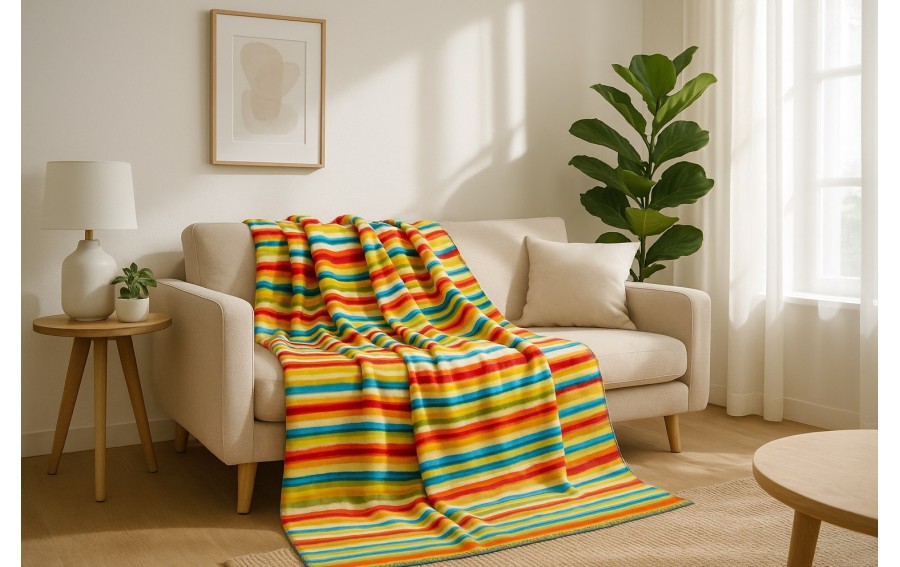 Koc bawełniano-akrylowy 150x200 Lifestyle 70080/25 multicolor