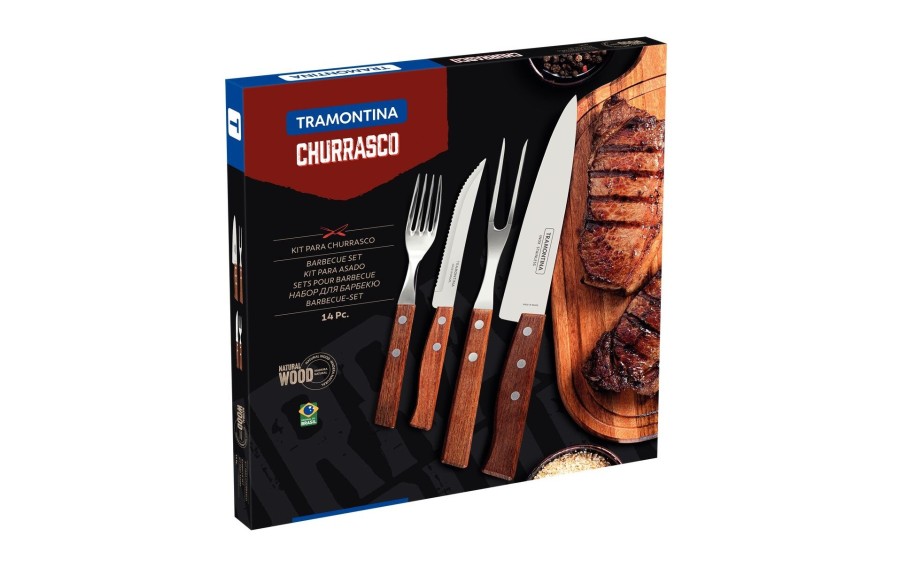 Zestaw szstućców do grilla 14 el. Churrasco Tramontina