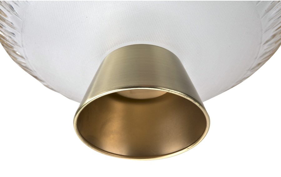 Patera szklana na złotej nodze 33cm 180030