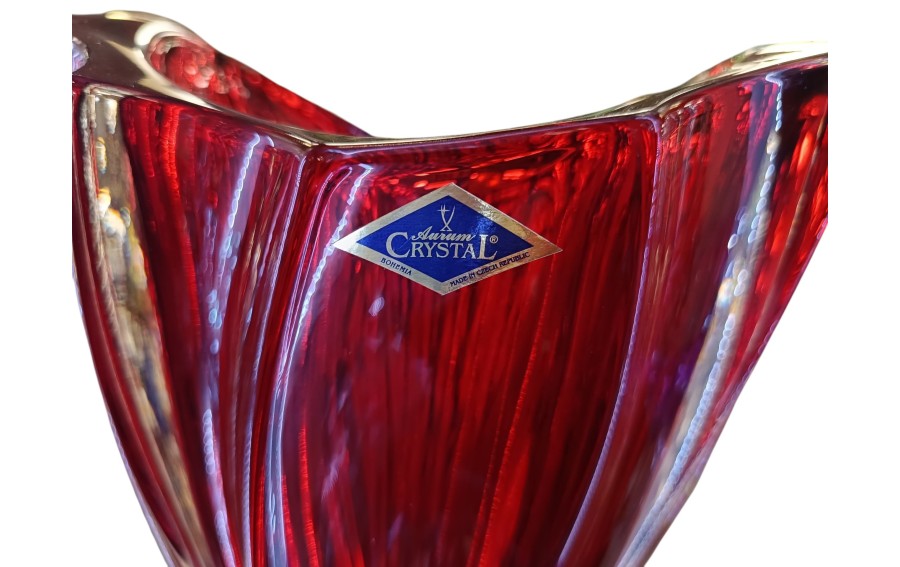 Wazon kryształowy 32 cm Plantica Red Bohemia