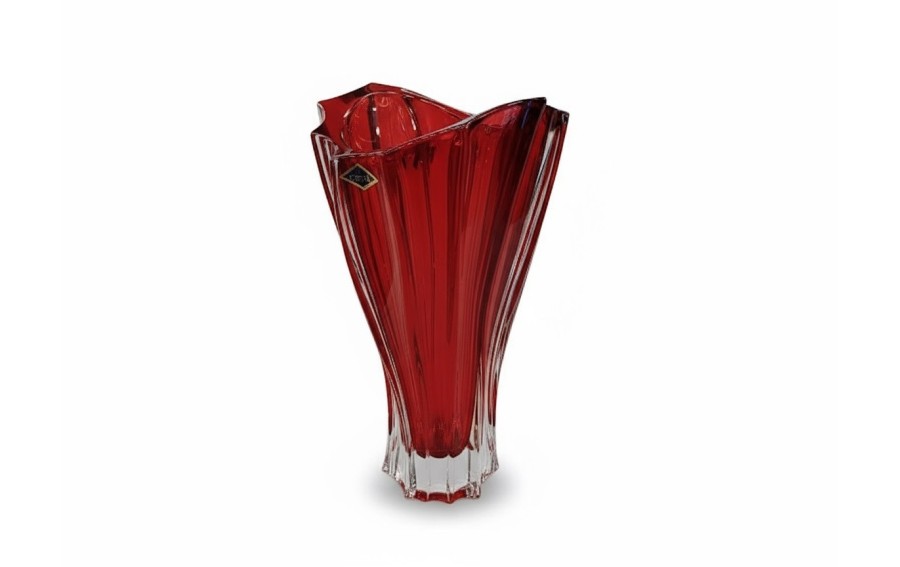 Wazon kryształowy 32 cm Plantica Red Bohemia