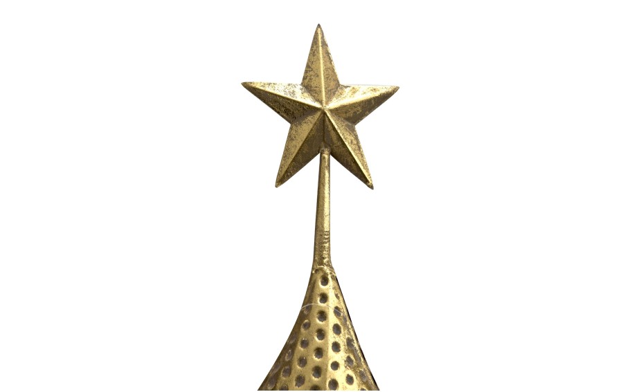 Figurka świąteczna Choinka metalowa 97 cm złota