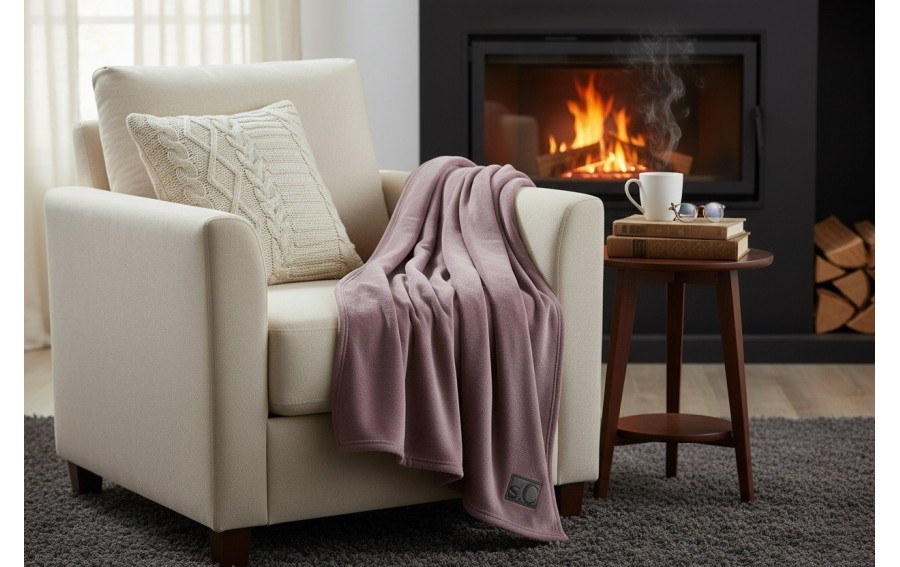 Koc 150x200 Kuschelsoft 3638-544 ciemny różowy