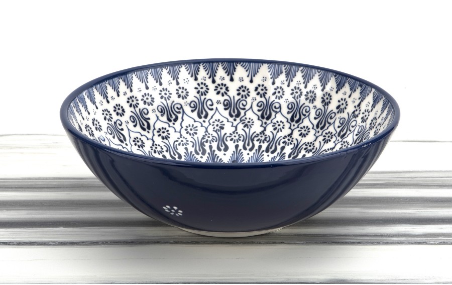 Salaterka ceramiczna 31 cm Oriental White Blue