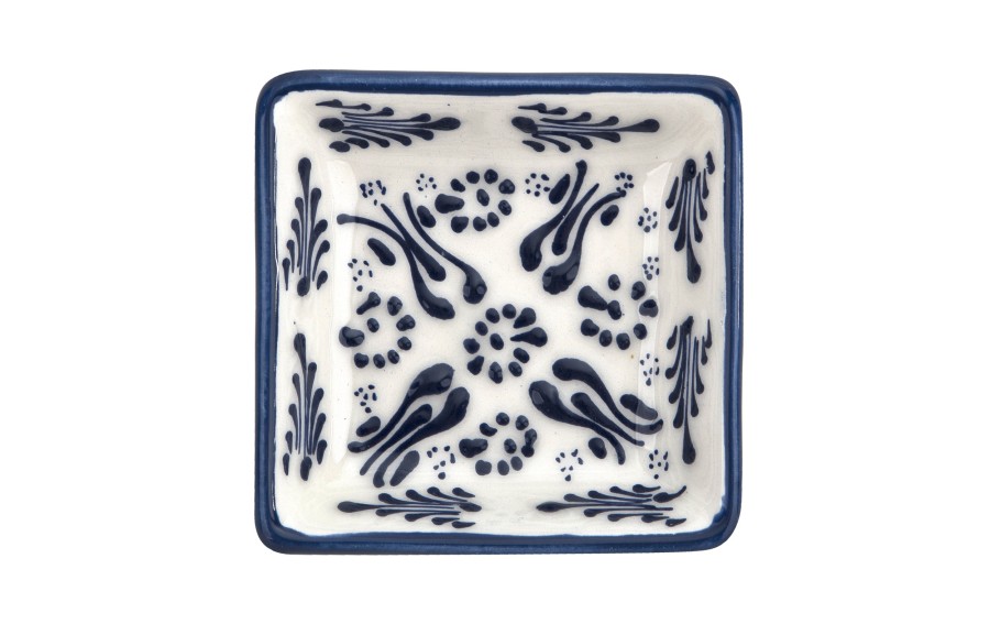 Dip kwadratowy 9 cm ceramiczny Oriental White Blue