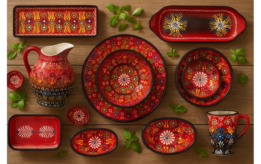 Mini Salaterka/dip ceramiczna 8,5 cm Oriental Red