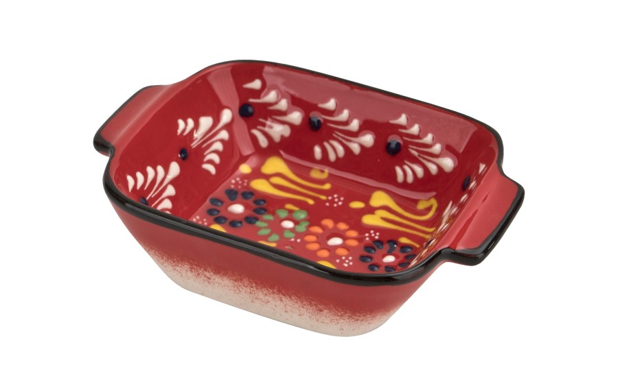 Salaterka ceramiczna z uchwytami 12,5 cm Oriental Red
