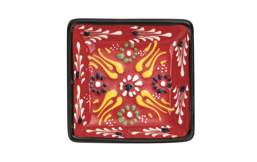 Dip kwadratowy 9 cm ceramiczny Oriental Red