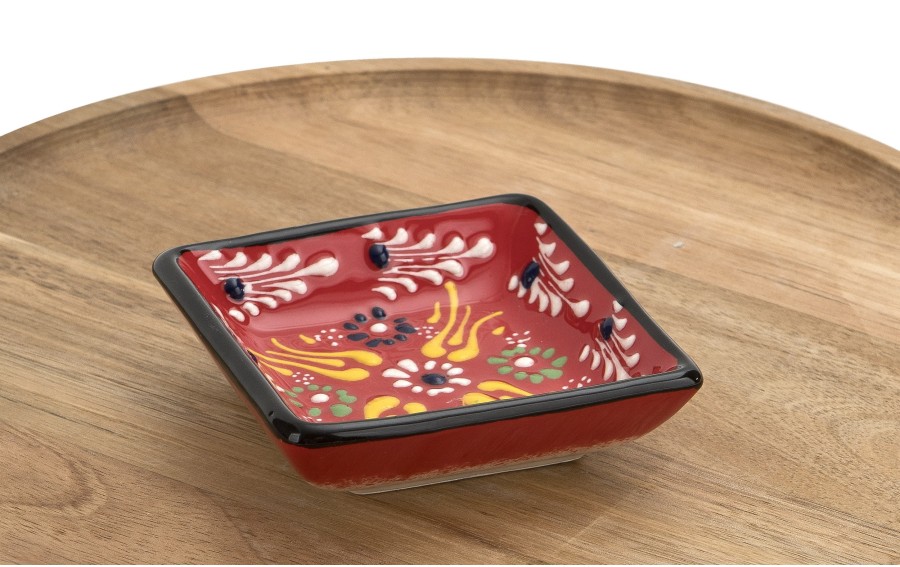 Dip kwadratowy 9 cm ceramiczny Oriental Red