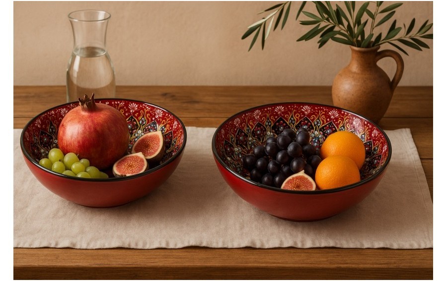 Salaterka ceramiczna 31 cm Oriental Red