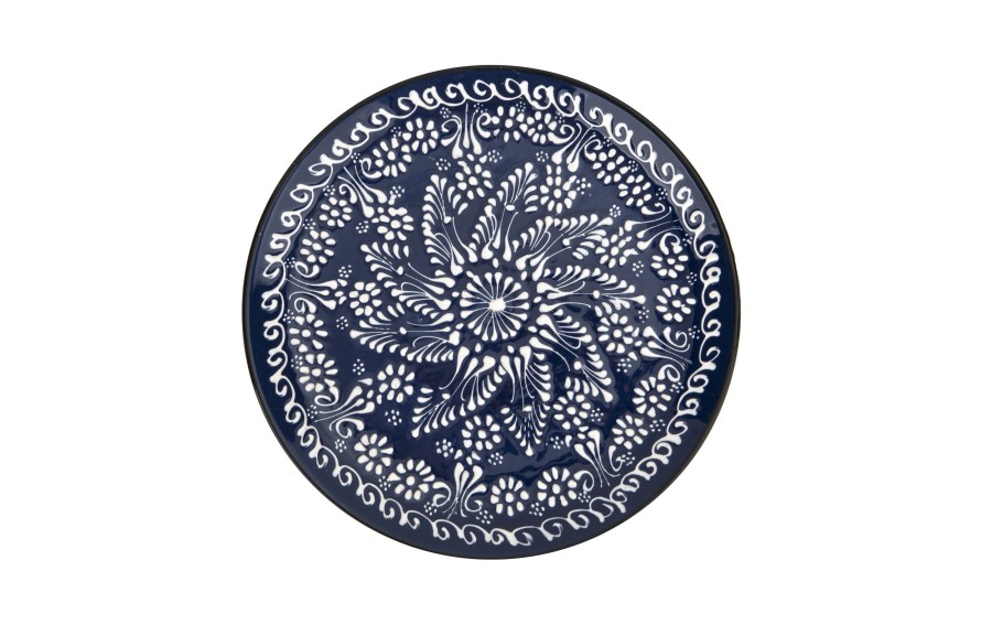 Talerz płytki obiadowy 25 cm ceramiczny Oriental Blue