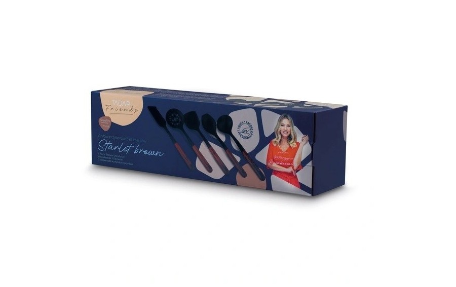 Komplet przyborów kuchennych 5 elementów Starlet Brown
