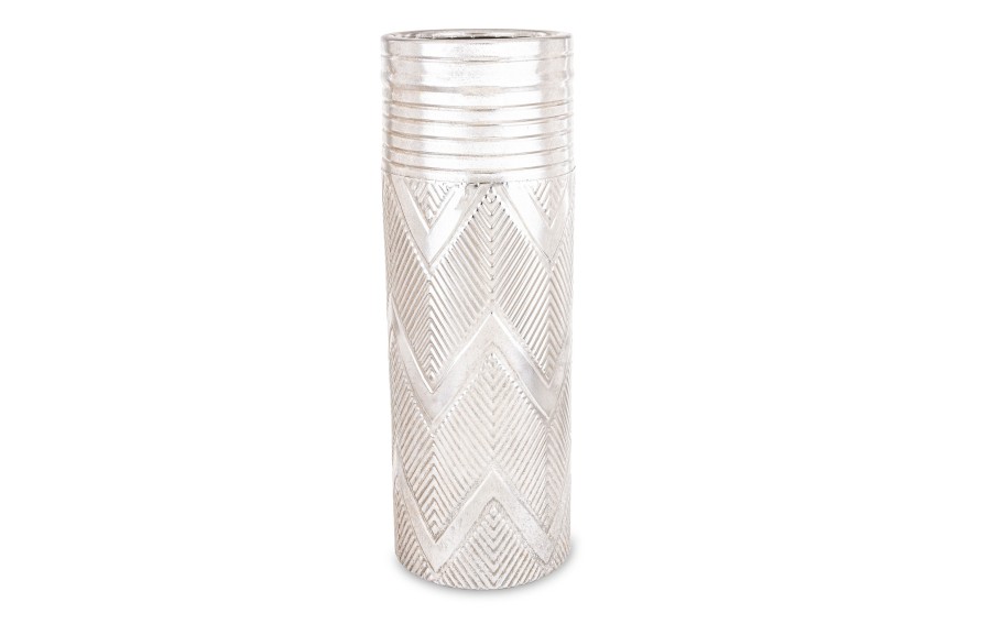 Parasolnik metalowy 55x19 cm srebrny
