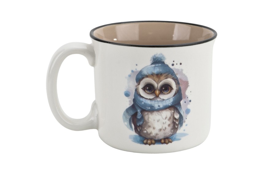 Kubek porcelanowy 220 ml Sowa Otello niebieska