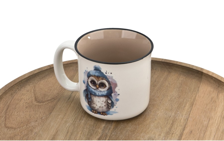 Kubek porcelanowy 220 ml Sowa Otello niebieska