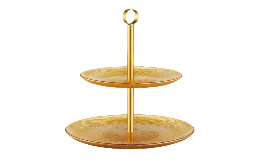 Patera dwupoziomowa 27 cm Serve złota AMBITION