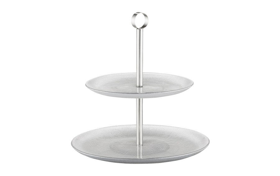 Patera dwupoziomowa 27 cm Serve srebrna AMBITION