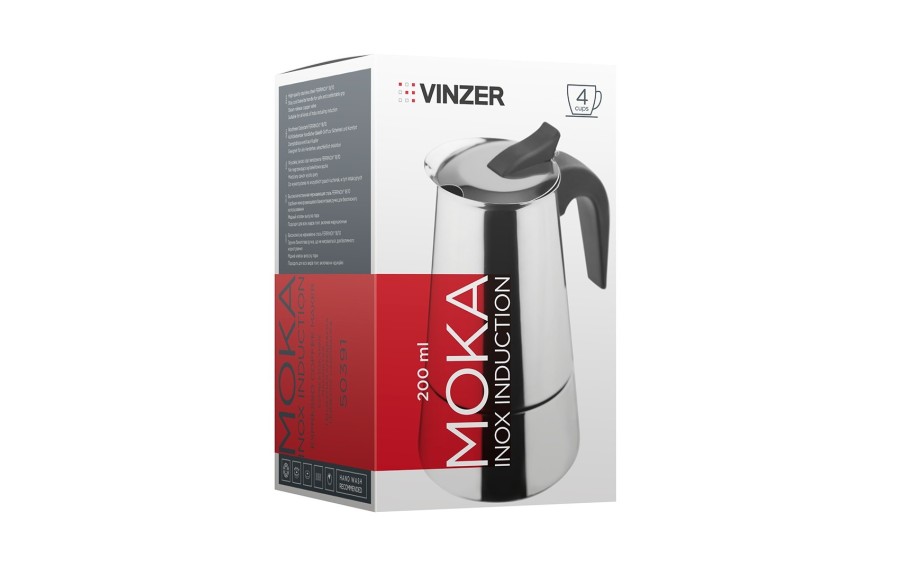 Kawiarka ciśnieniowa 200 ml MOKA INOX INDUCTION