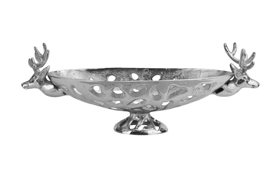 Patera ozdobna 58x18 cm Jeleń metalowa