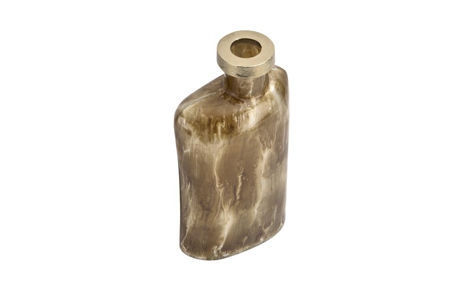 Wazon szklany 30 cm beżowo-brązowy IR0036