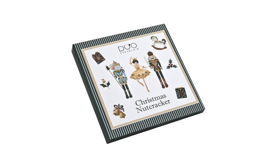 Komplet 2 talerzy deserowych 19 cm Christmas Nutcracker