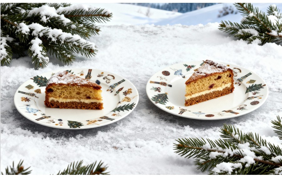 Komplet 2 talerzy deserowych 19 cm Christmas Nutcracker