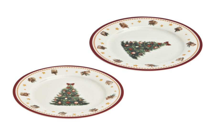 Komplet 2 talerzy deserowych 19 cm Christmas Tree 3