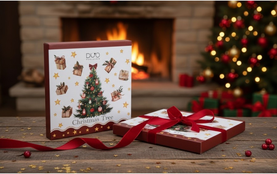 Komplet 2 talerzy deserowych 19 cm Christmas Tree 3