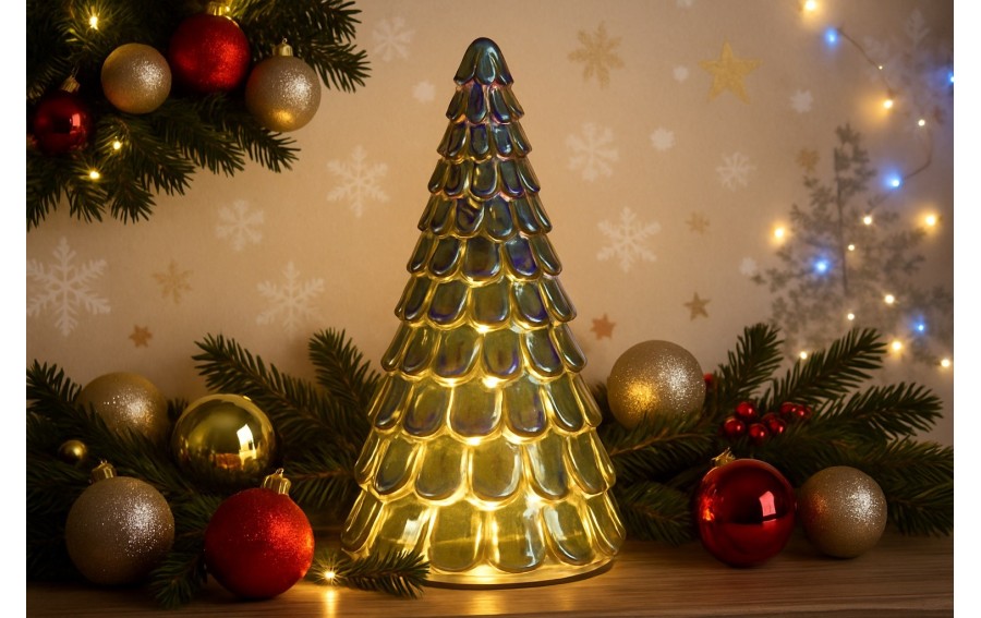 Choinka szklana Led 26 cm