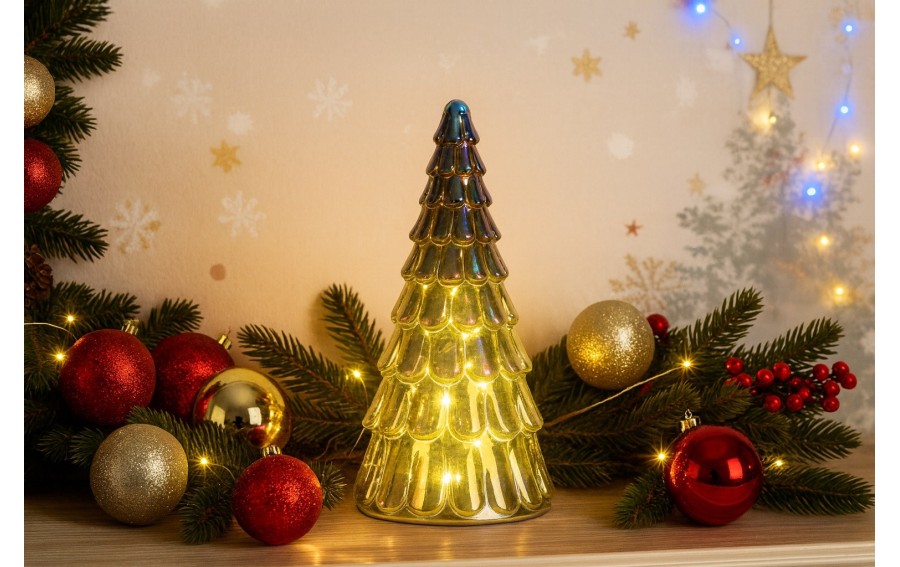 Choinka szklana Led 26 cm