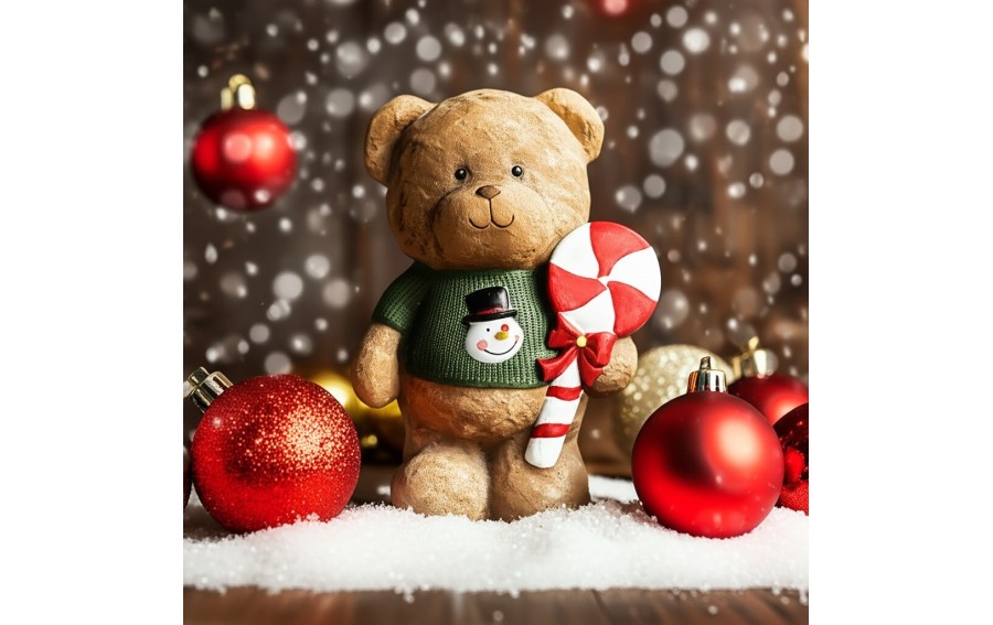 Figurka Miś z Lizakiem LED 36cm RF0529