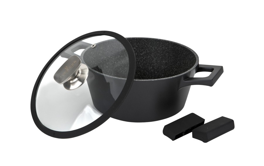 Garnek z pokrywką 24cm Black Stone