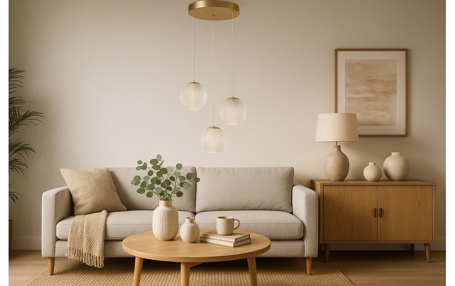 Lampa Edem 3 Round Gold