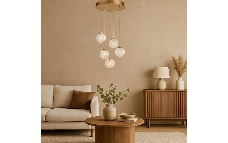 Lampa EDEM 5 ROUND Gold