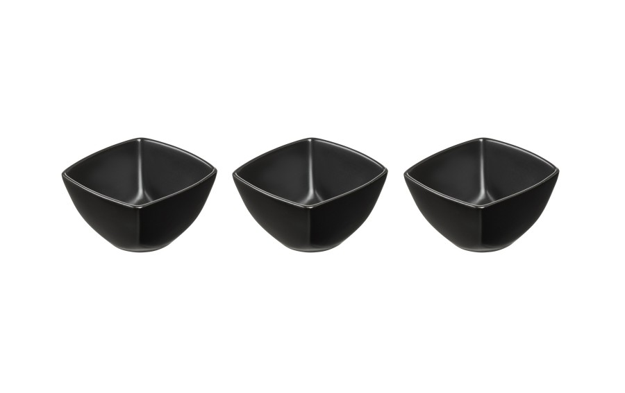 Komplet 3 salaterek Salsa 8 x 8 cm czarny AMBITION