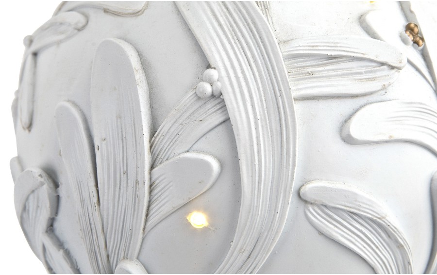 Ozdoba świąteczna LED Bombki ceramiczne 60 cm biało-złota