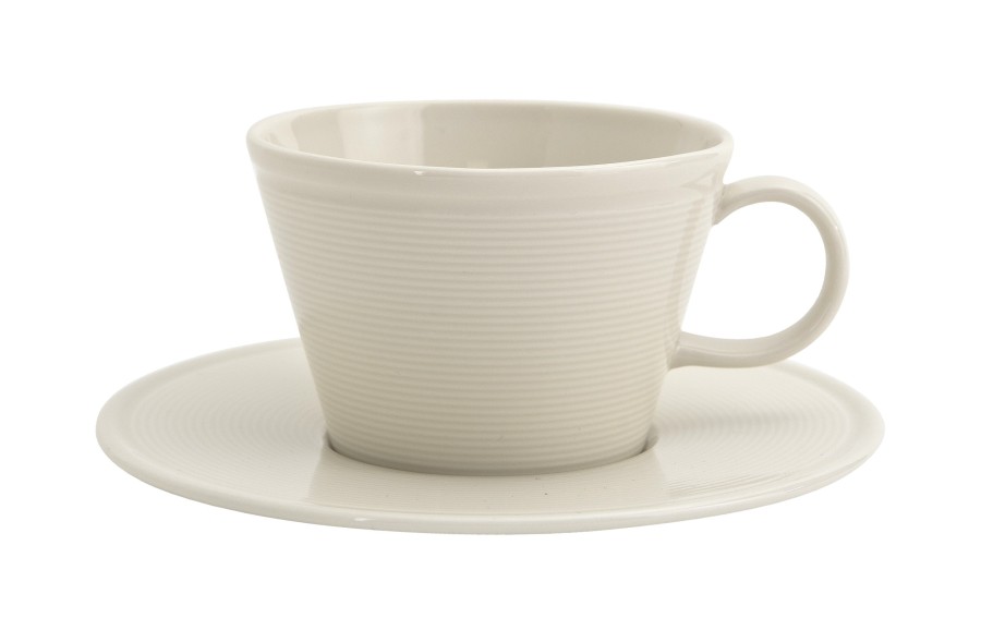 Elegancka filiżanka 225 ml ze spodkiem 16 cm z porcelany Alumilite