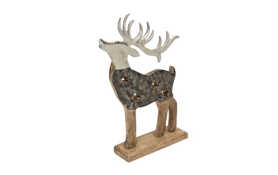 Figurka świąteczna drewniana Renifer 40 cm
