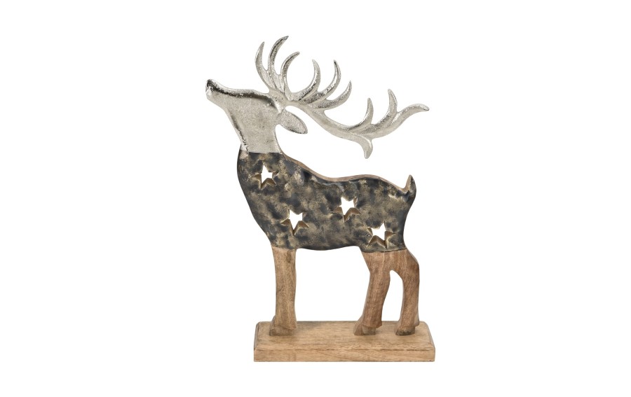 Figurka świąteczna drewniana Renifer 40 cm