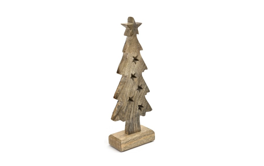 Figurka świąteczna drewniana Choinka 30 cm mała